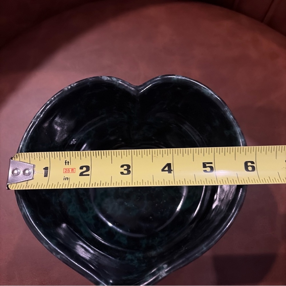Bennington potters Stoneware green Agate Heart baker Bowl maker stamp - Picture 8 of 8